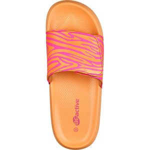 BECO dames slippers Zebra Vibes - oranje/roze - maat 37