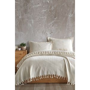 Asir - Dubbele Piqué - Ecru - Deken - 200 x 220 cm