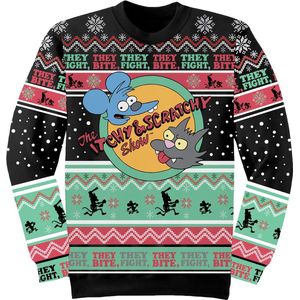 The Simpsons Die Simpsons - Itchy & Scratchy Heren Christmas jumper - meerkleurig - S