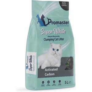 Promaster Bentoniet kattenbakvulling - Klontvormende kattenbakvulling - Stofvrij - Carbon - 5 Liter