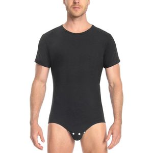 Heren Katoenen Romper Onesie Pyjama - Relaxed Fit Basic Bodysuit