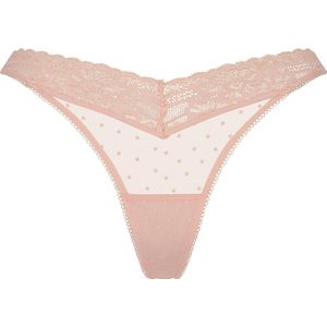 Hunkemöller Dames Lingerie String Sylvie - Roze - maat XL