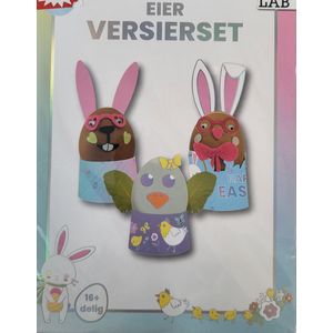 4 eierdopjes om te versieren - eier versierset - knutselen pasen - paas decoratie - versiering
