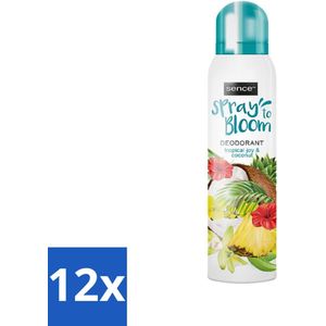 Sence - Tropical Joy & Coconut - Deodorant - Exotisch - 150 ml - Voordeelverpakking - 12 stuks