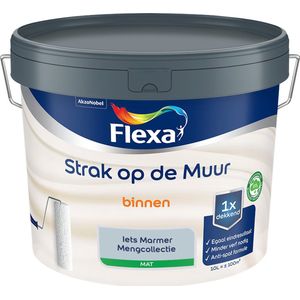 Flexa Strak op de Muur Muurverf - Mat - Mengkleur - Iets Marmer - 10 liter