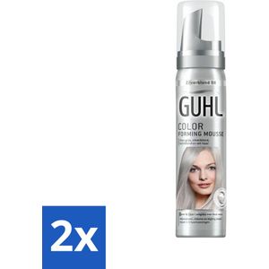2 x Guhl - Kleurmousse - Zilverblond No. 98 - 75 ml - Kleurmousse - Zilverblond - Blond Haar - Grijs Haar - Haarverf