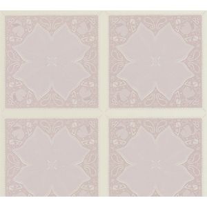 GRAFISCH TEGEL BEHANG | Design - roze wit - A.S. Création Karl Lagerfeld