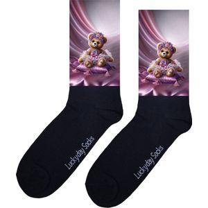 Beer - Verjaardag cadeau - Grappige sokken - Print sokken - Leuke sokken voor heren en dames - Moederdag - Vaderdag - Cadeau voor hem en haar - Kerstcadeau - Vrolijke sokken - Valentijns cadeau - Beterschap - Opkikker - Bear Socks - Maat 37-44