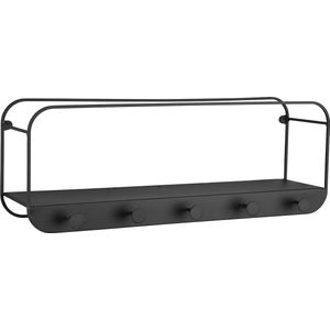 Wandplank - Wandrek - Trion Yoelle - Inclusief Hanger - Zwart - Metaal