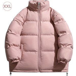 Nivard Winterjas Voor Dames - Faux Fur Bontkraag - Parka - Jas - Winter - Volwassen - Roze - Maat XXL