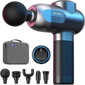 Diepweefsel Massagepistool met 5 Snelheden en 5 Siliconen Massagekoppen voor Spierherstel en Pijnverlichting