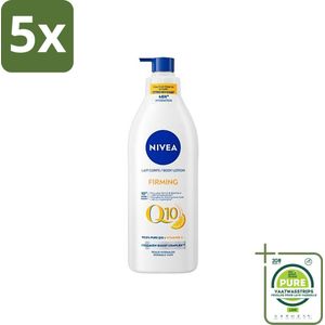 5 x Nivea - Q10 - Verstevigende Bodylotion met Pomp - Vitamine C - 48 uur Hydratatie - Voor Normale Huid - 400 ml - Grootverpakking - NIVEA Q10 - Bodylotion - Verstevigende Lotion - Hydraterende Lotion - Normale Huid