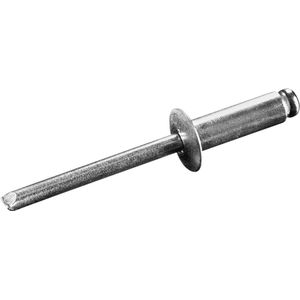GOEBEL® - 500 x Blindklinknagels (Ø x L) 4 x 16 mm - Alu Aluminium AlMG 5,0 / RVS A2 - Vlakke kop - STANDARD - 7020140160 - Popnagel
