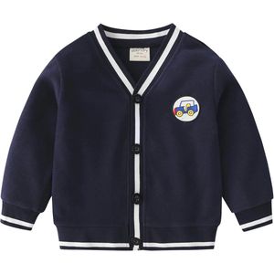 Lange Mouw Peuter Vest voor Jongens - Gebreid V-hals Bovenkleding voor Herfst en Winter (1-6 Jaar)
