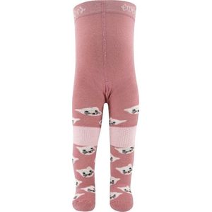 Babymaillot met antislip stippen - Oudroze met Poezenhoofdjes - 74