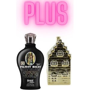 Devoted Creations Filthy Rich 360 ml PLUS Gouden Spaarpot Huis 13 cm !