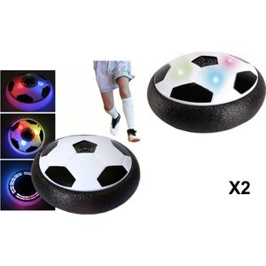 Glow -In- The -Dark Hover Ball (2 stuks) met LED verlichting - Gloed- in het- donker -Binnen Voetbal - zwevende hoverbal- Air Power Football -Speelgoed bal- Cadeau voor kinderen
