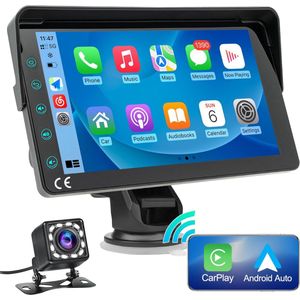 Navigatiesysteem 2024 Model - Carplay & Andriod Auto - 7 Inch - Universeel - Backup Camera & Bluetooth/AUX/FM-zender