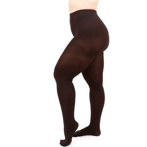 Giulia - Positive Micro 3D 70den Panty (enkel in grote maten) - Donker Bruin - 4XL