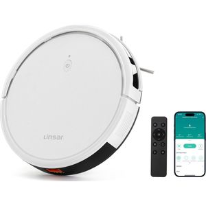 Linsar - Robotstofzuiger met laadstation - Voor huisdieren en hondenhaar - app-bediening - Alexa - 100 minuten looptijd
