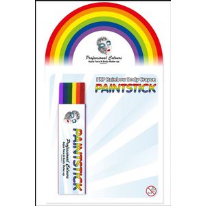 Regenboog schmink stick - Rainbow thema feest festival pride party gezicht schmink