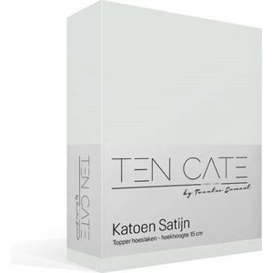 Ten Cate - Hoeslaken Topper 160x200 - Katoensatijn - Naturel - Geschikt voor Topdekmatras 160 x 200