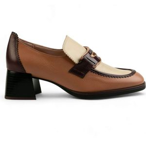 Hispanitas Bruine leren mocassins Antifaz