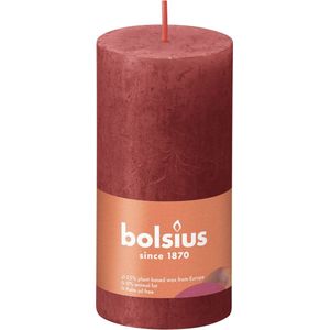 Bolsius Stompkaars Delicate Red Ø50 mm - Hoogte 10 cm - Rood - 30 branduren