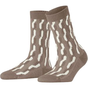 FALKE - Tress Lock - Gedessineerd Wol Kasjmier Sokken - Beige