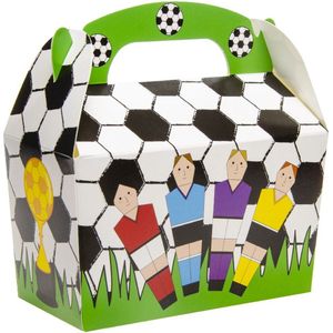 Traktatiedoosjes Voetbal 24 STUKS - Voetballen - Verpakking Cadeau - Traktatie - Doosjes - Voor Uitdeelcadeaus - 12 x 12,5 cm