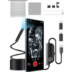 Equivera Endoscoop geschikt voor iPhone - Endoscoop - Inspectiecamera - Inspectiegereedschap - Waterproof - HD Camera - Premium