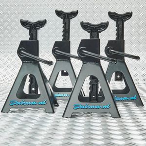 Datona® Assteunen autoset 2 ton - 4 stuks - Mat Zwart