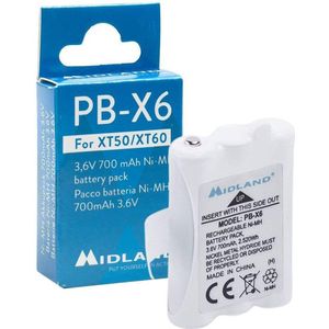 PBX6 Battery pack - voor Midland XT50/XT60 - Ni-MH 700 mAh 3.6V