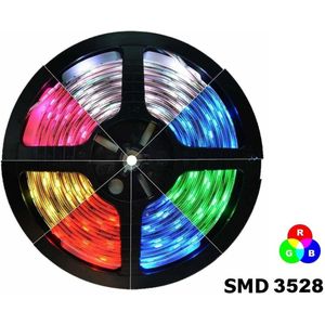 3 Meter - RGB IP20 LED Strip SMD3528 60led p/m - (geen adapter en remote/controller inbegrepen)