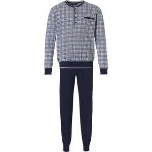 Pastunette for Men - Modern Check - Pyjamaset - Grijs/Blauw - Maat XXL