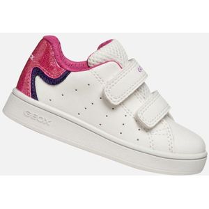 Geox - Eclyper - Sportschoenen - Wit en Fuchsia - Baby Meisjes