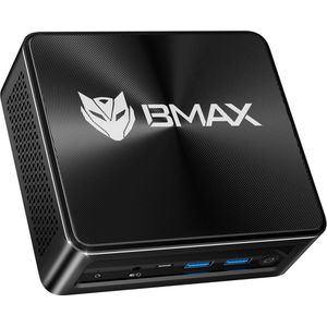 BMAX B5 A Pro Mini PC, AMD Ryzen 7 5825U 8 cores Max 4.5GHz, 16GB RAM 512GB SSD, DP+HDMI+Type-C 4K drievoudig scherm, ondersteuning Dynamic HDR, WiFi 5 Bluetooth 5.0, 2*USB 3.2*USB 2.0 1*RJ45 1*3.5mm Headset Jack, Space Capsule Koelsysteem