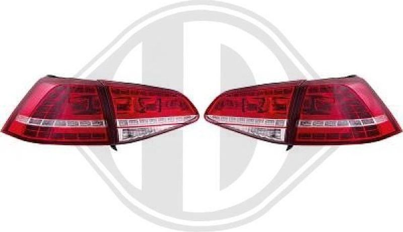 Achterlichtenset - Vw Golf VII - Rood - LED - Model 2012-08 tot 2021-03
