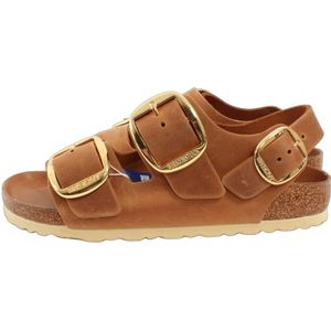 Birkenstock - Milano - Sandalen - Bruin - Geolied Nubuckleer