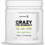 Body & Fit Crazy Pre Workout - Perfect voor Krachtsporten & Bodybuilders - 407 gram (37 doseringen) - Green Apple