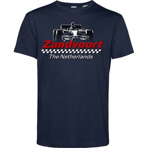 T-shirt Car Zandvoort The Netherlands | Formule 1 fan | Max Verstappen / Red Bull racing supporter | Navy | maat 3XL