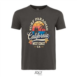 T-Shirt 1-170 Surf Paradise California West Coast - Dgrijs, xL