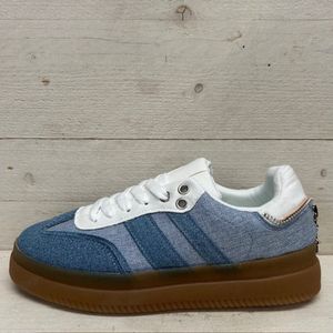 Jeans retro sneakers blauw Blauw / 38