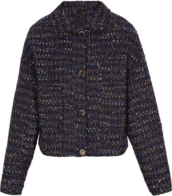 DreiMaster Klassik Tussenjas  blauw / nachtblauw / donkerlila