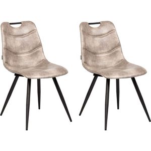 Stoel Barossa kleur lichtgrijs (set van 2 stoelen)