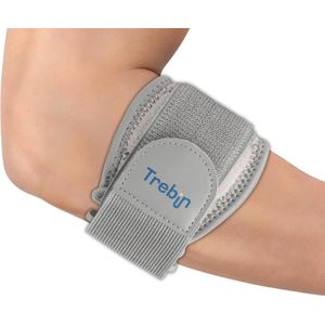 Trebin Elleboog Brace met Gelvulling - Tennisarm Brace - Tenniselleboogbrace - Golfarm Brace - Ergonomisch Ontwerp - Grijs - One Size