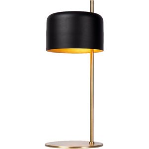 Atmooz - Tafellamp Pablo - Metaal - Zwart & Antiek Messing + Gouden Coating Binnenin - Nachtkastlamp - Slaapkamer