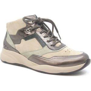 Durea 9778 - Sneaker - Brons/Seppia - Hoge Sneaker - Luxe Suède met Metallic Accenten