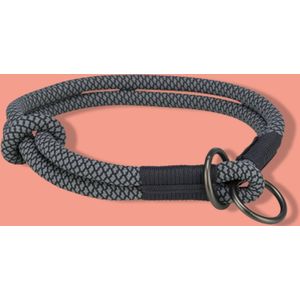 Trixie - Halsband Hond Soft Half-Slip Zwart / Grijs