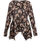 Usha Blouse  lichtbeige / lichtbruin / donkerbruin